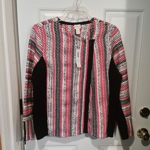 NWT Chico's Textured Sofia Cardigan  Sz 2 L/12/14